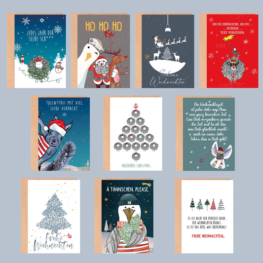 WEIHNACHTSPOST MIT DEM 10er „WEIHNACHTSKLAPPKARTEN“-Set