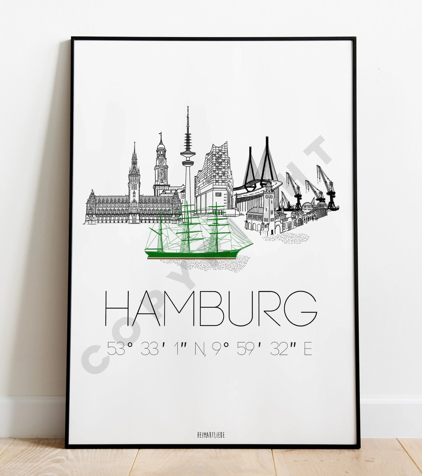 PRINT - SKYLINE HAMBURG