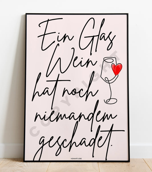 PRINT - EIN GLAS WEIN