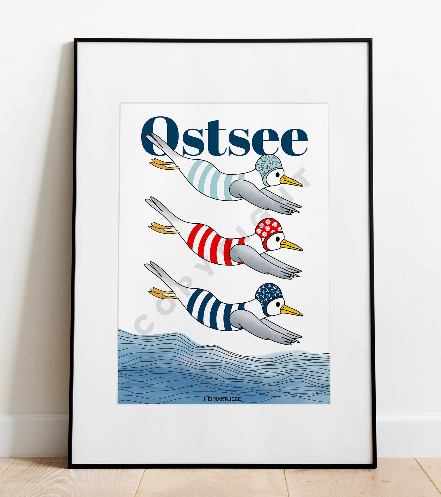 PRINT - BADEMÖWEN OSTSEE