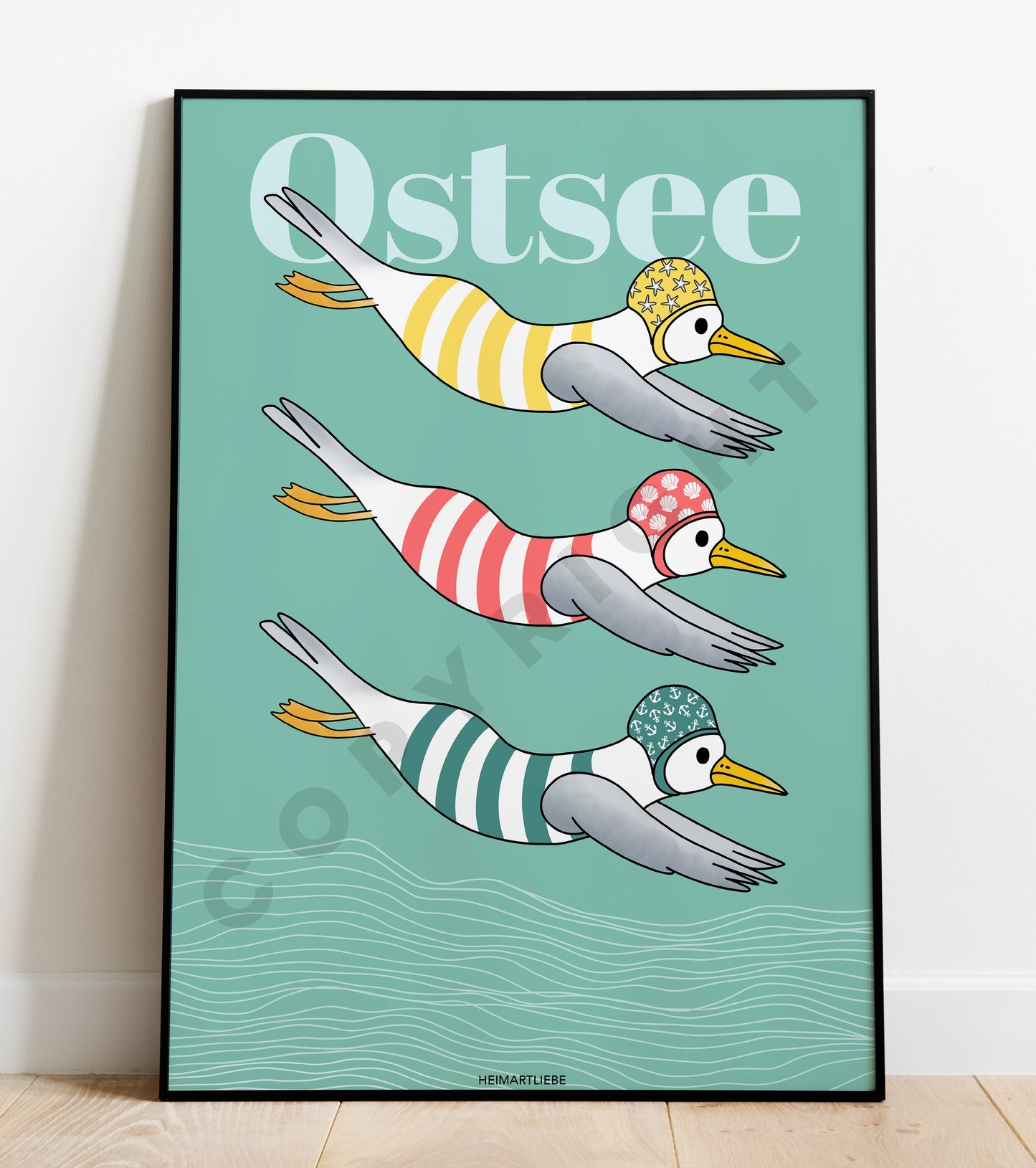 PRINT - BADEMÖWEN OSTSEE