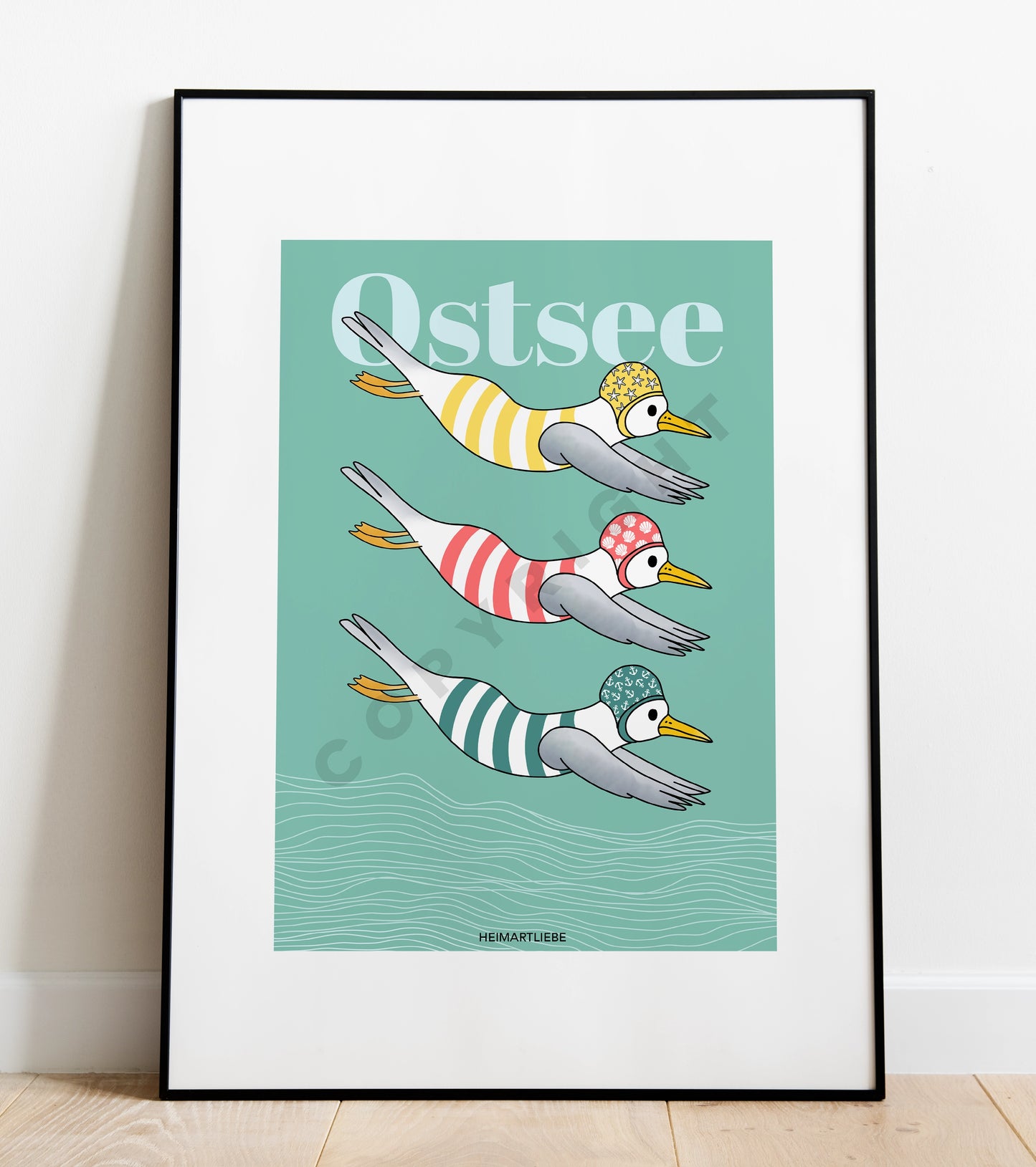 PRINT - BADEMÖWEN OSTSEE