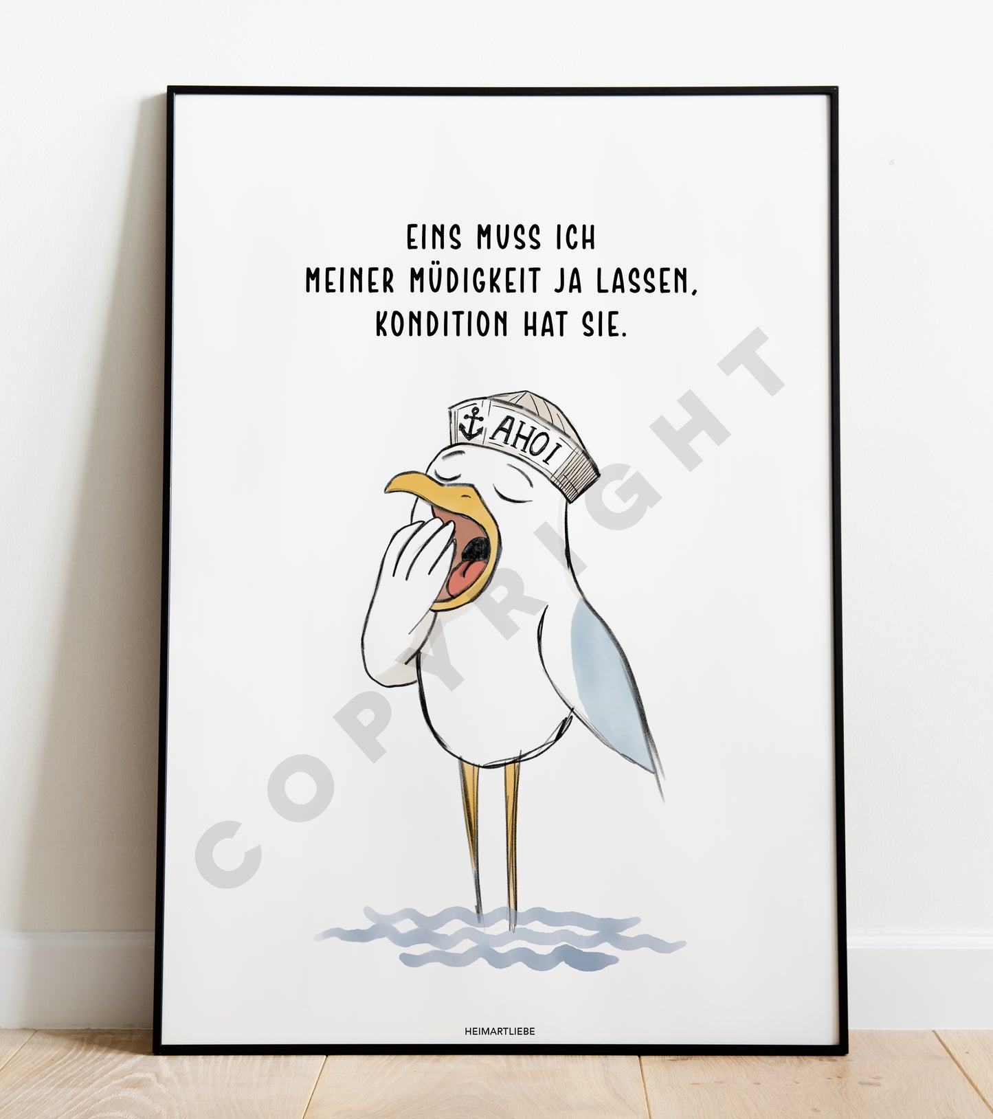 PRINT - MÜDE MÖWE