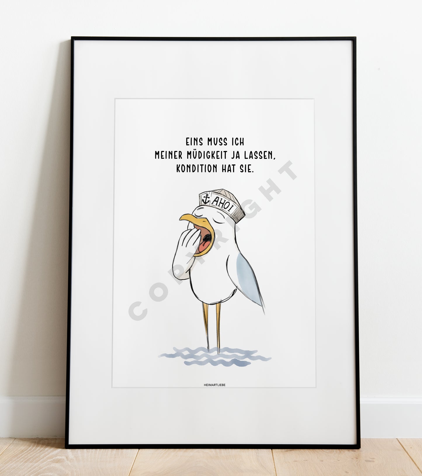 PRINT - MÜDE MÖWE