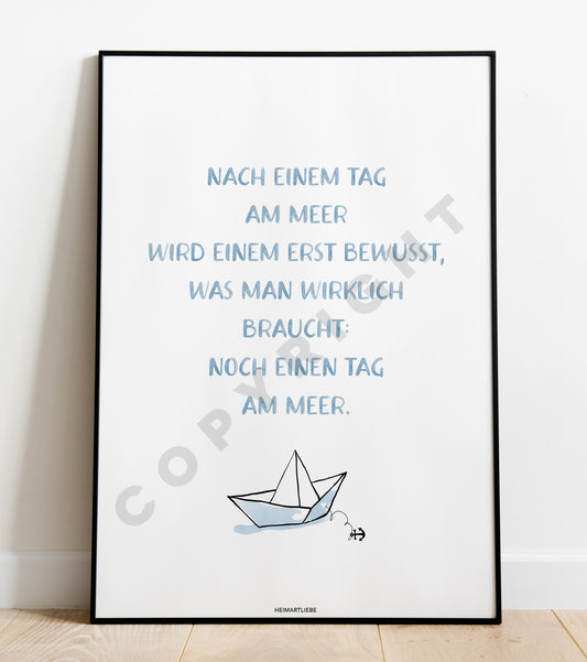 PRINT - NACH EINEM TAG AM MEER