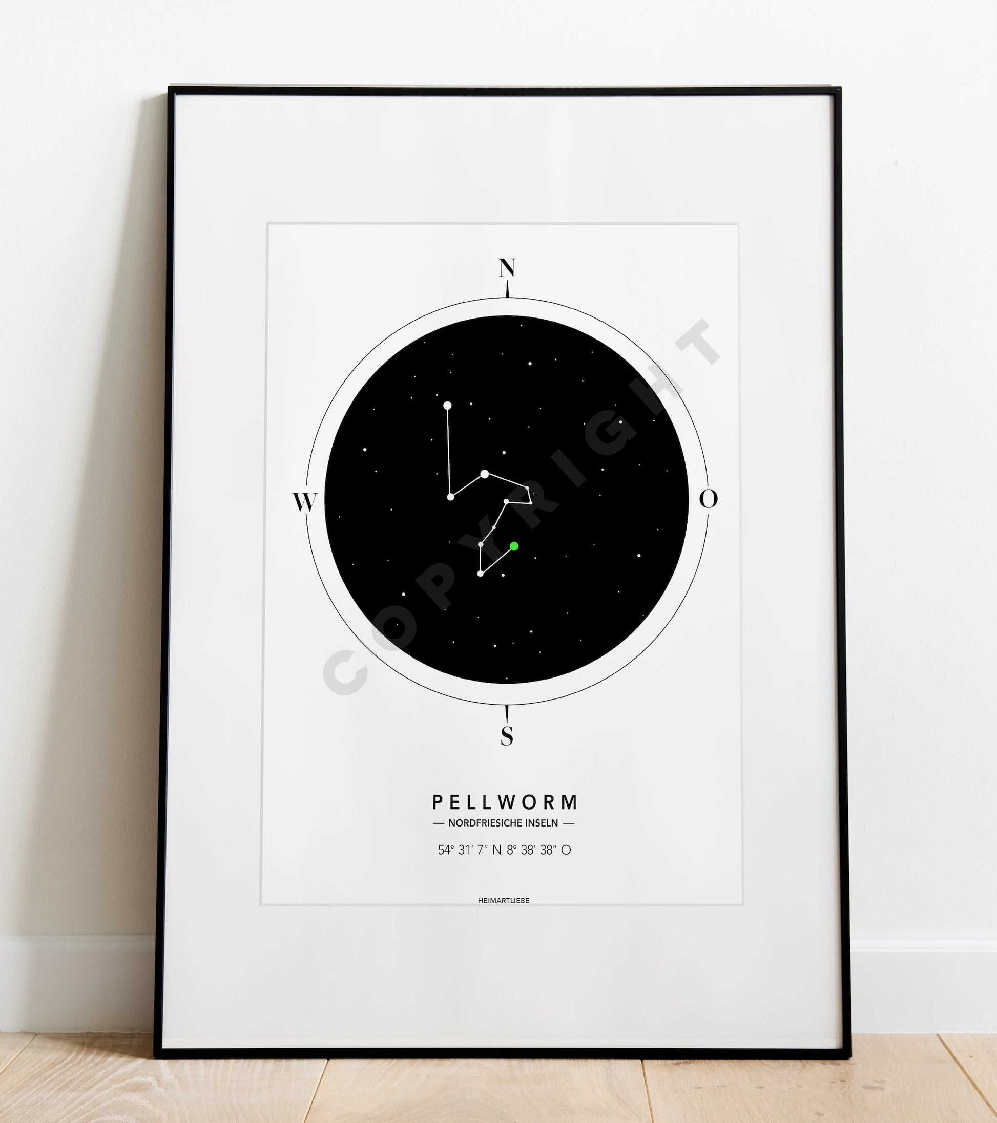 MARITIMES STERNENBILD INSEL PELLWORM