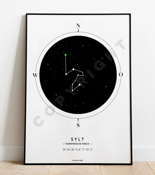 MARITIMES STERNENBILD INSEL SYLT