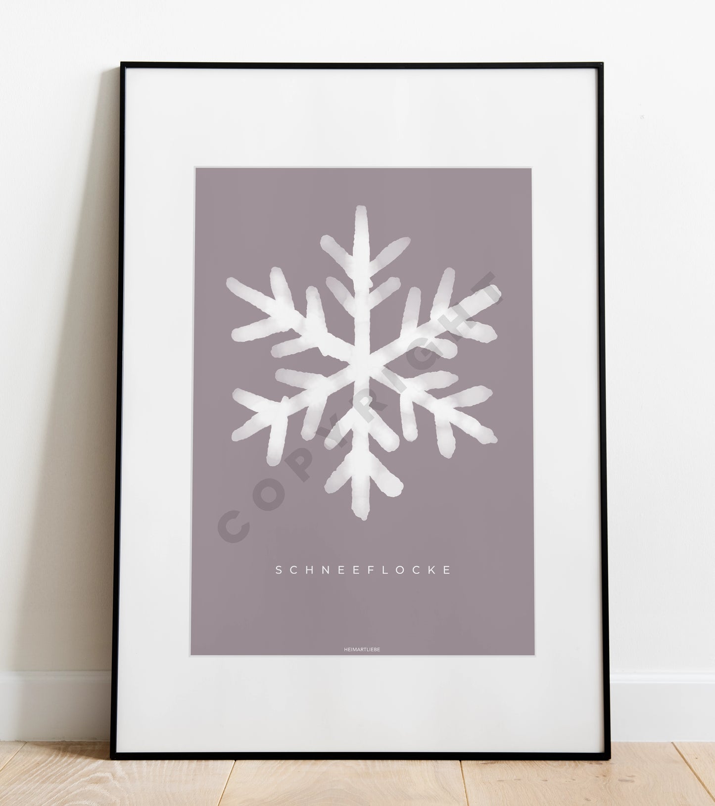 PRINT - WEIHNACHTEN SCHNEEFLOCKE TAUPE