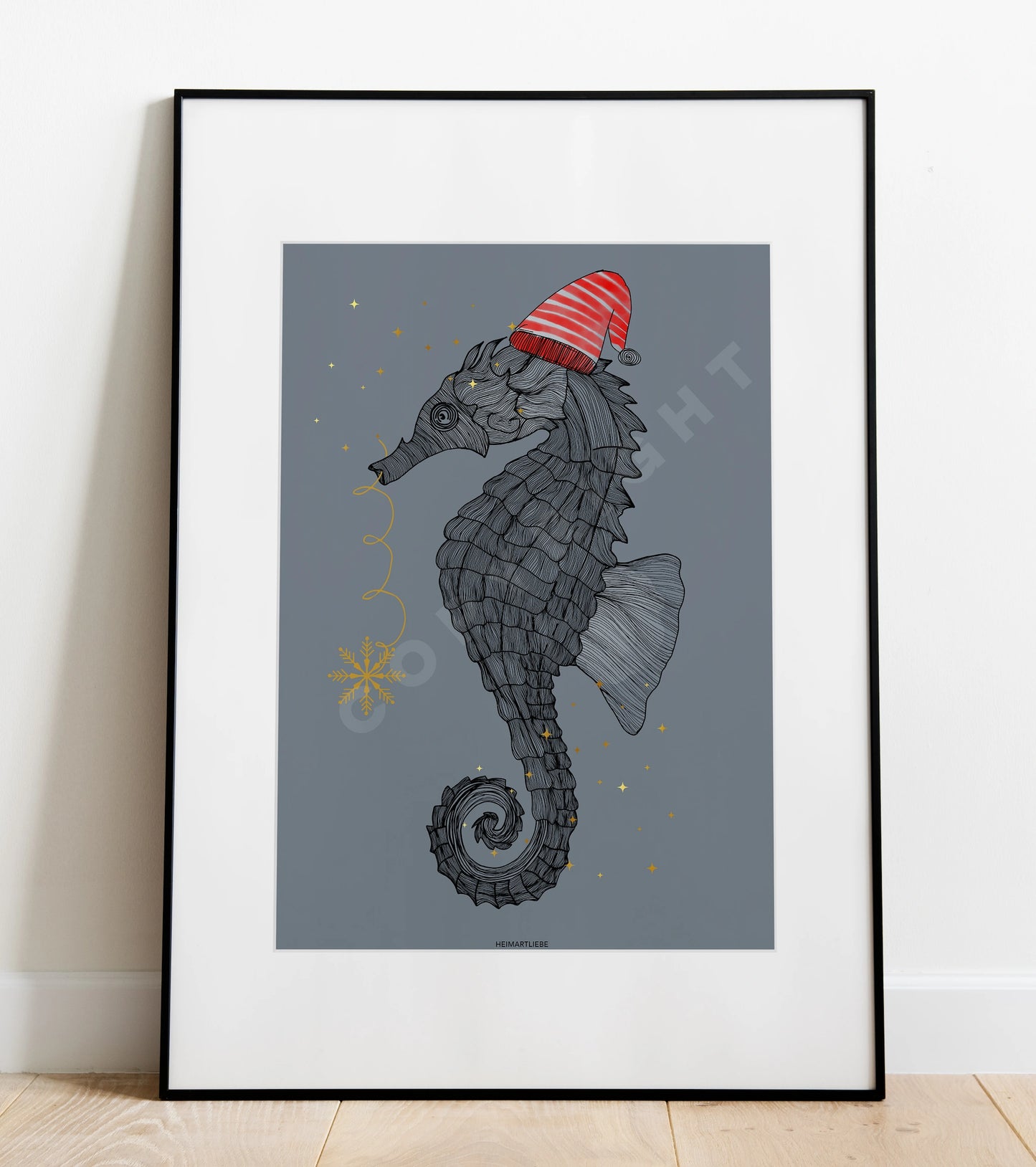 WEIHNACHTSSEEPFERDCHEN GRAUBLAU