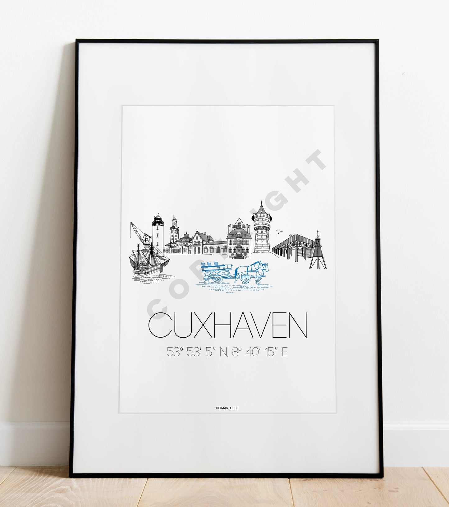 PRINT - SKYLINE CUXHAVEN