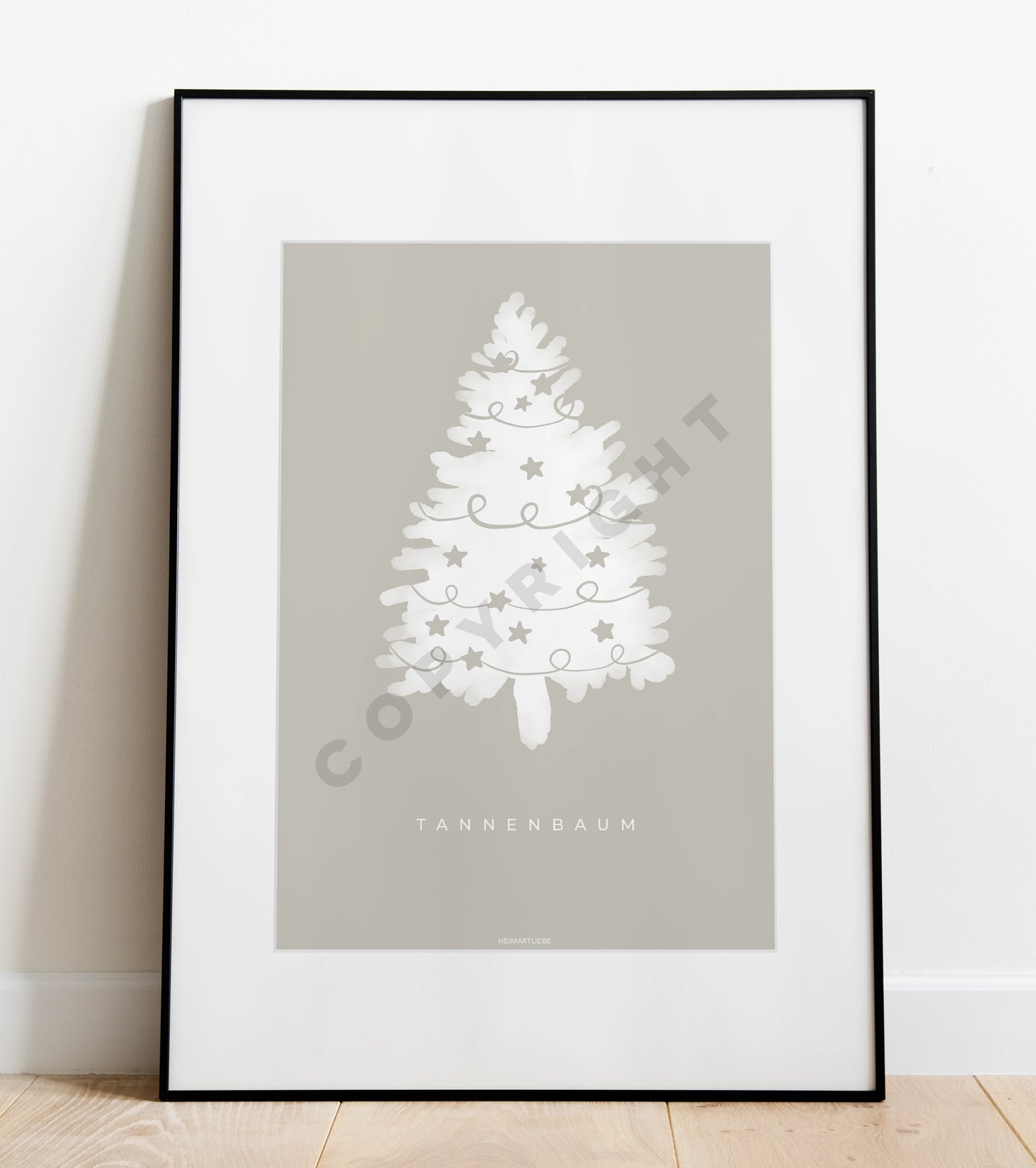 PRINT - WEIHNACHTEN TANNENBAUM BEIGE