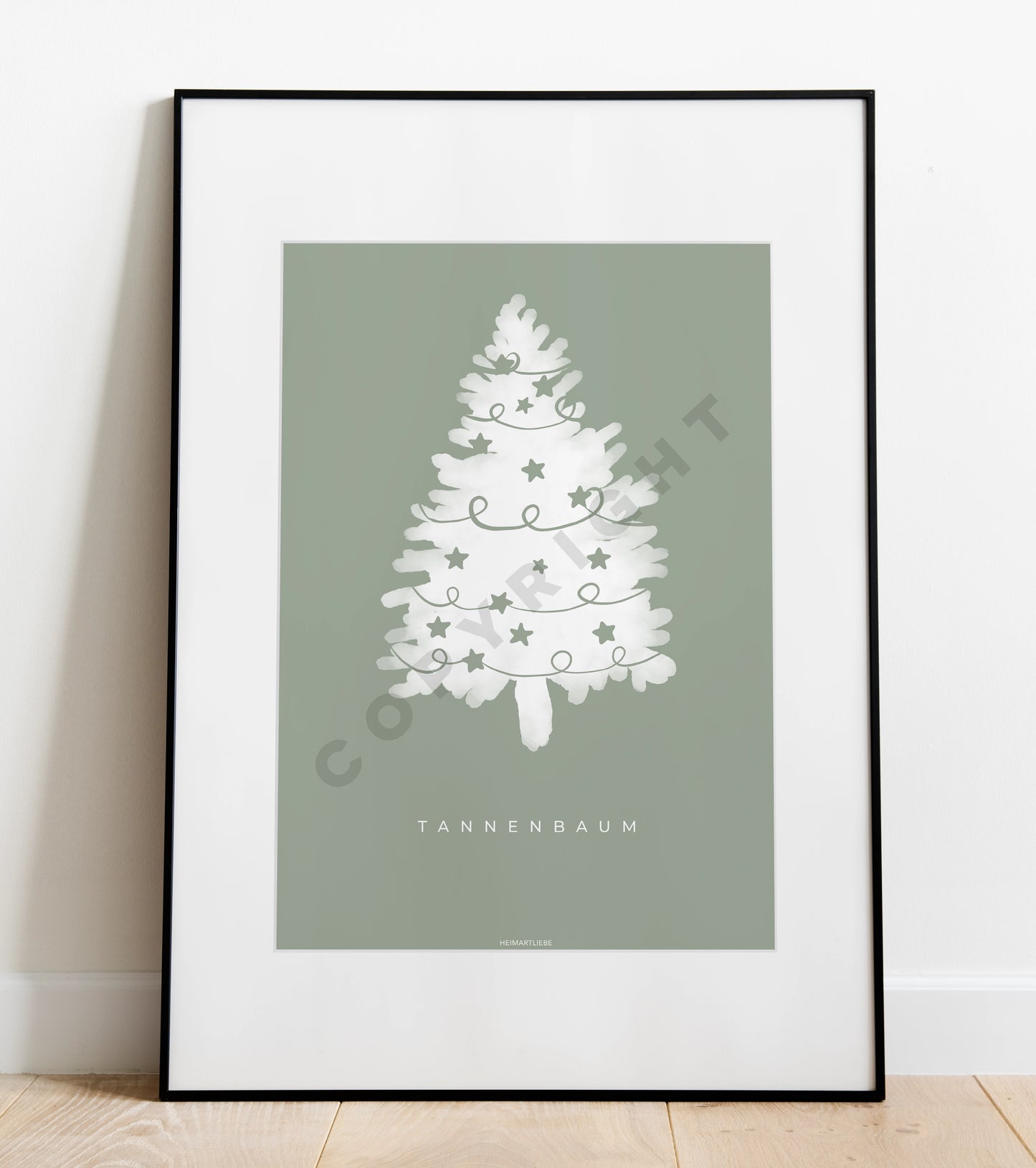 PRINT - WEIHNACHTEN TANNENBAUM GRÜN