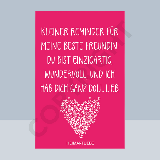 MAGNET - KLEINER REMINDER FÜR DIE BESTE FREUNDIN