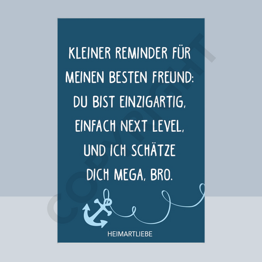 MAGNET - KLEINER REMINDER FÜR DEN BESTEN FREUND