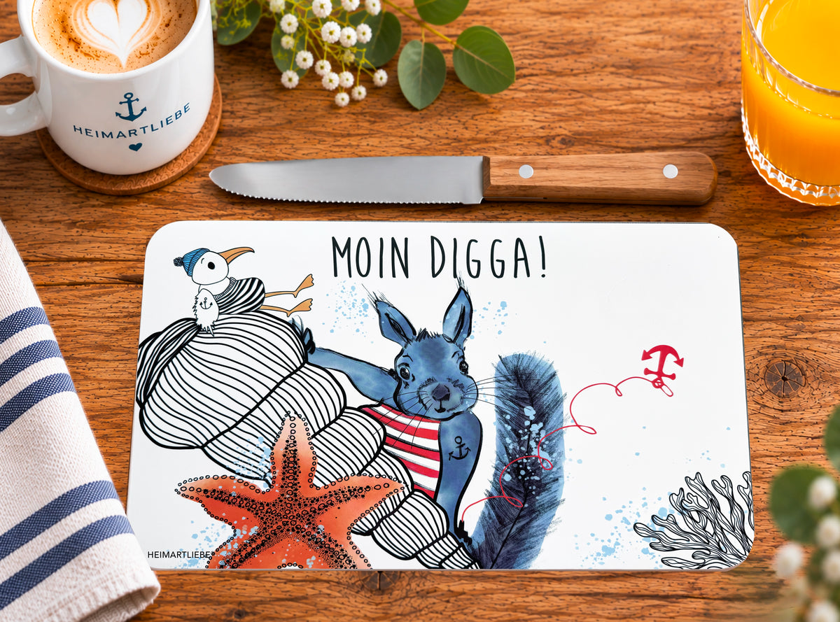 FRÜHSTÜCKSBRETT - MOIN DIGGA!