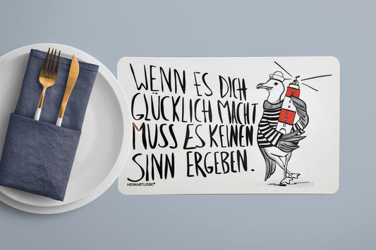 FRÜHSTÜCKSBRETT - WENN ES DICH GLÜCKLICH MACHT