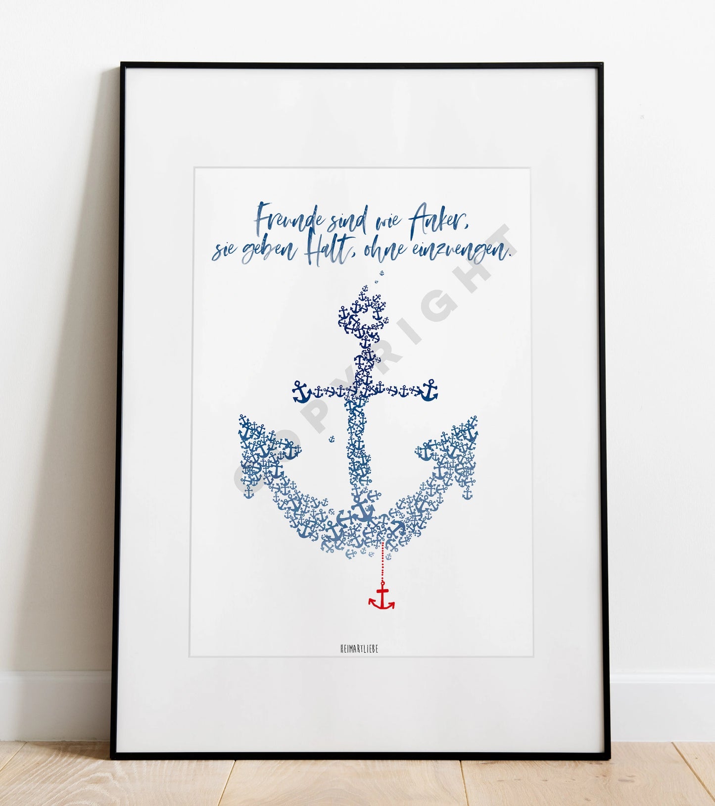 PRINT - FREUNDE SIND WIE ANKER