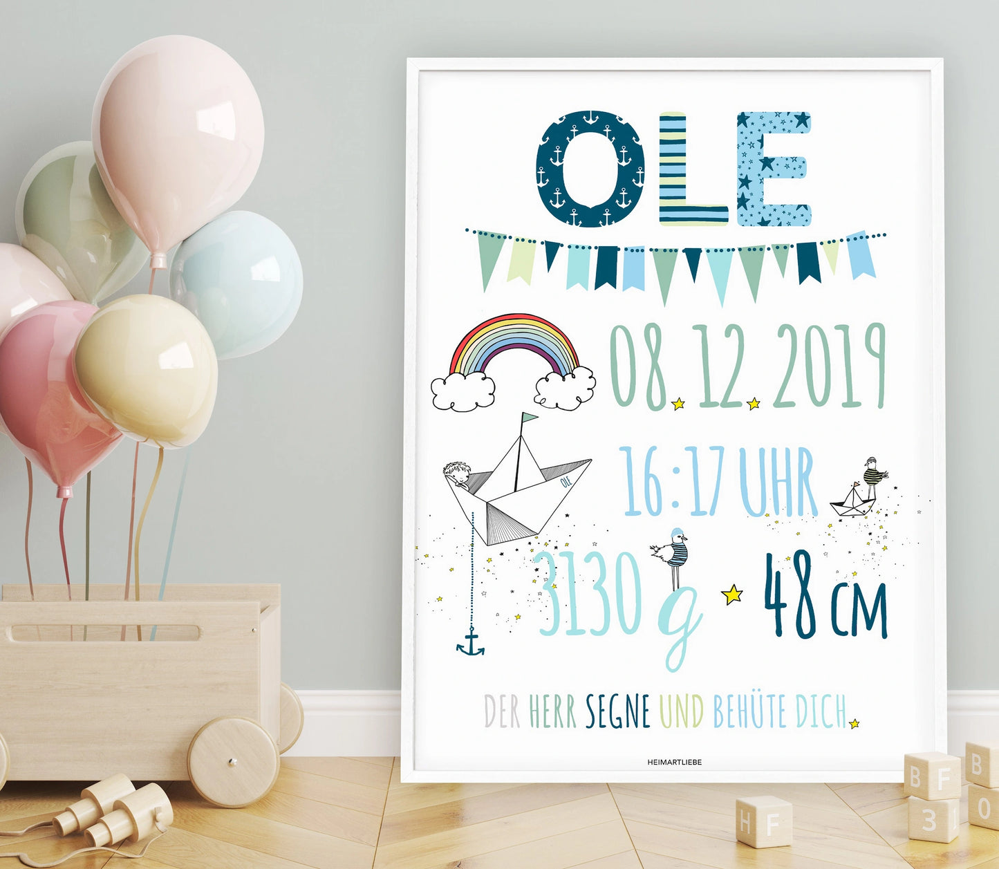 GEBURT - JUNGE BOOT & REGENBOGEN