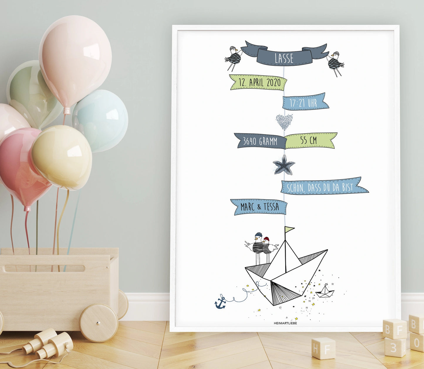 GEBURT - JUNGE SCHÖN, DASS DU DA BIST (GRÜN)