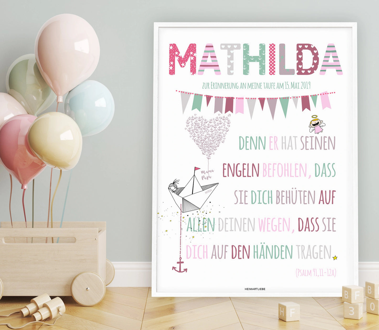 TAUFE - MÄDCHEN BOOT & SCHUTZENGEL