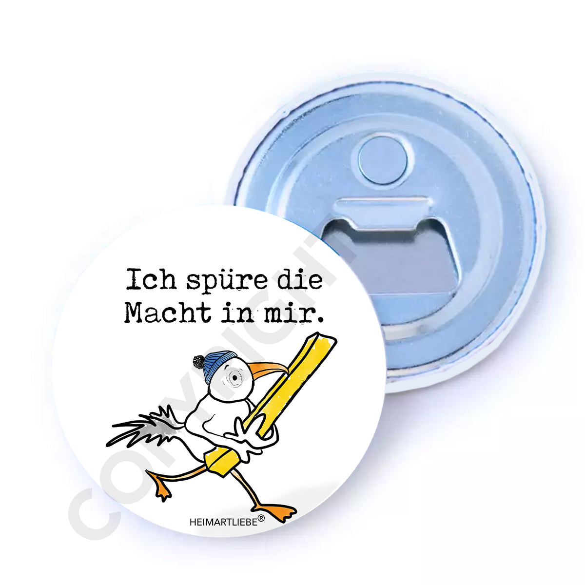 FLASCHENÖFFNER MIT MAGNET - ICH SPÜRE DIE MACHT IN MIR