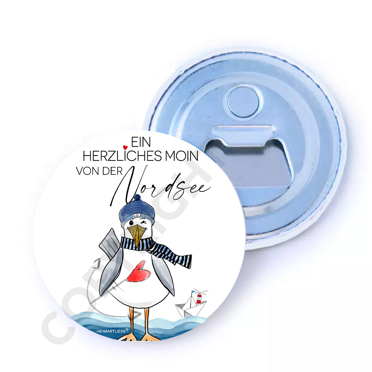 FLASCHENÖFFNER MIT MAGNET - EIN HERZLICHES MOIN VON DER NORDSEE