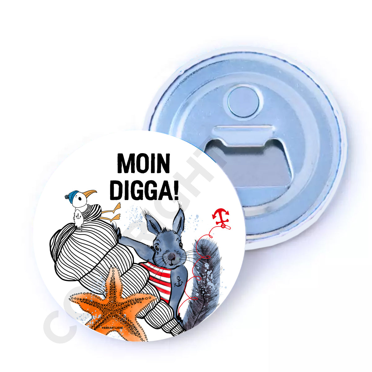 FLASCHENÖFFNER MIT MAGNET - MOIN DIGGA