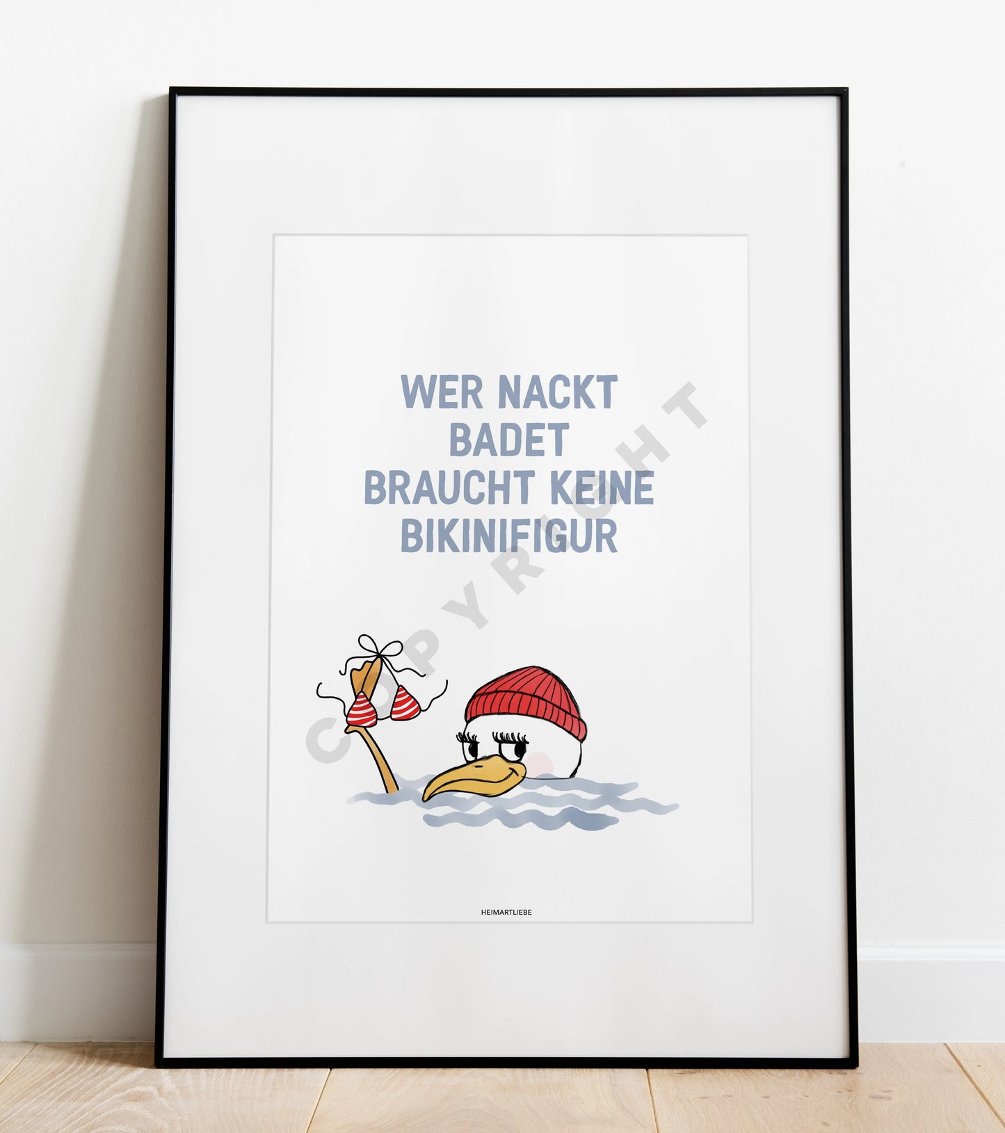 PRINT - WER NACKT BADET BRAUCHT KEINE BIKINIFIGUR