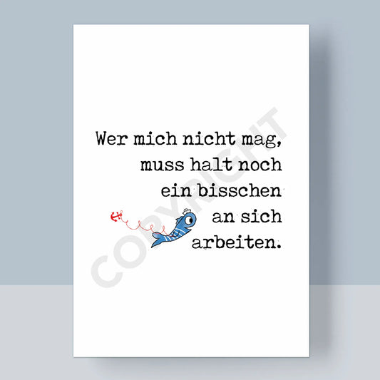 POSTKARTE - WER MICH NICHT MAG ...