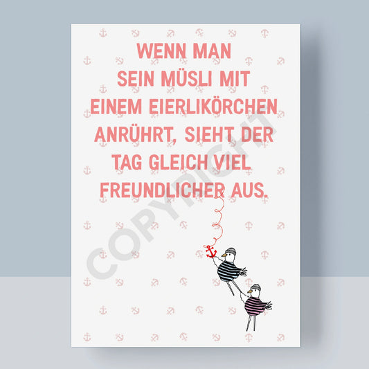 POSTKARTE - EIERLIKÖRCHEN