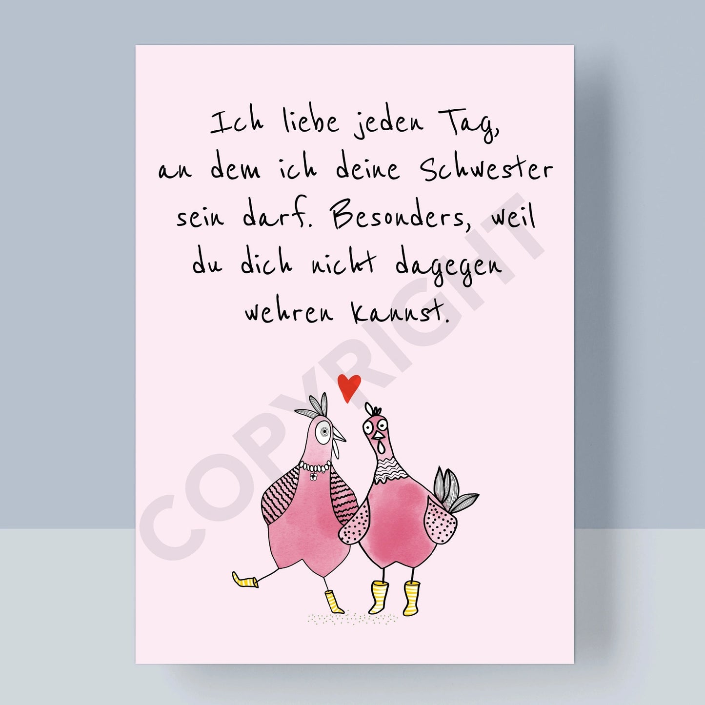 POSTKARTE - SCHWESTERHERZ