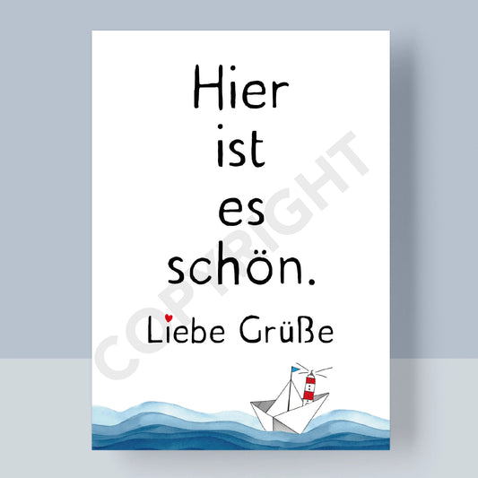 POSTKARTE - HIER IST ES SCHÖN