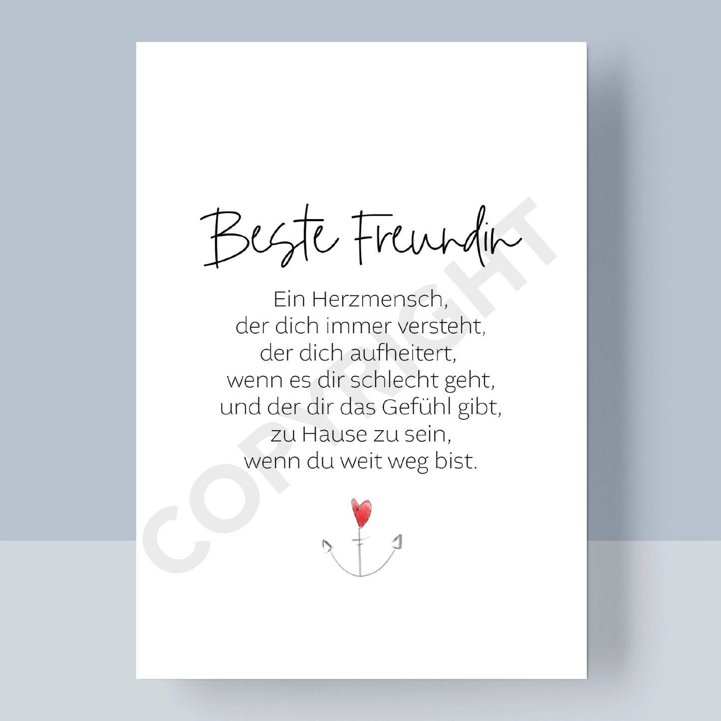 POSTKARTE - BESTE FREUNDIN