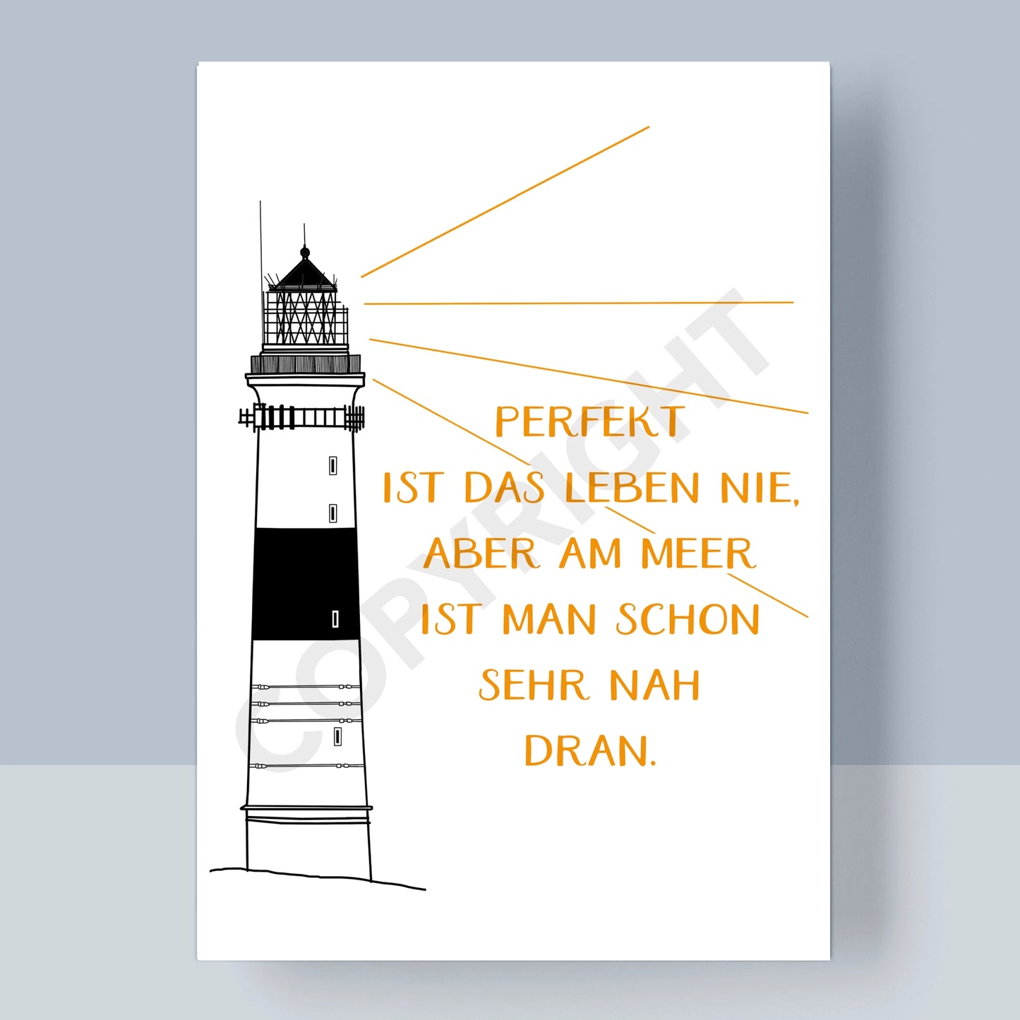 POSTKARTE - PERFEKT IST DAS LEBEN NIE