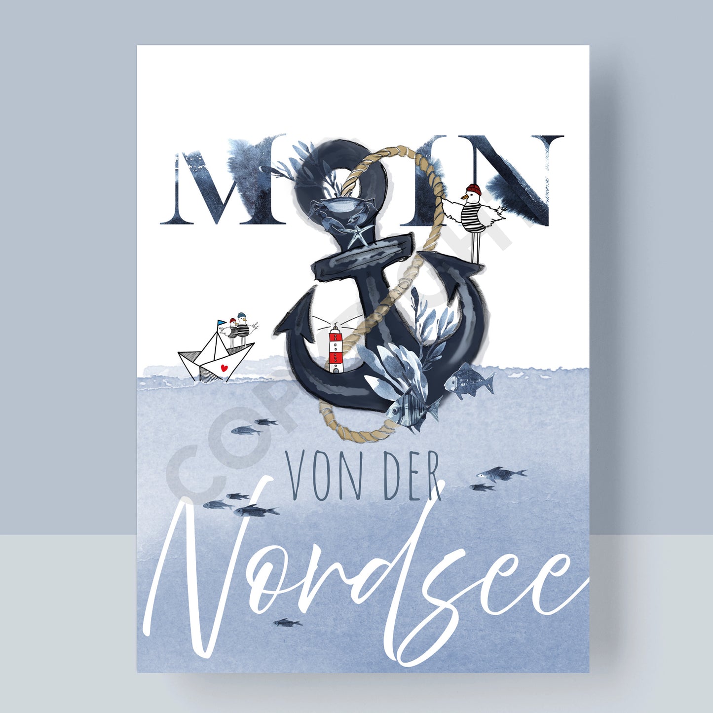 POSTKARTE - MOIN VON DER NORDSEE