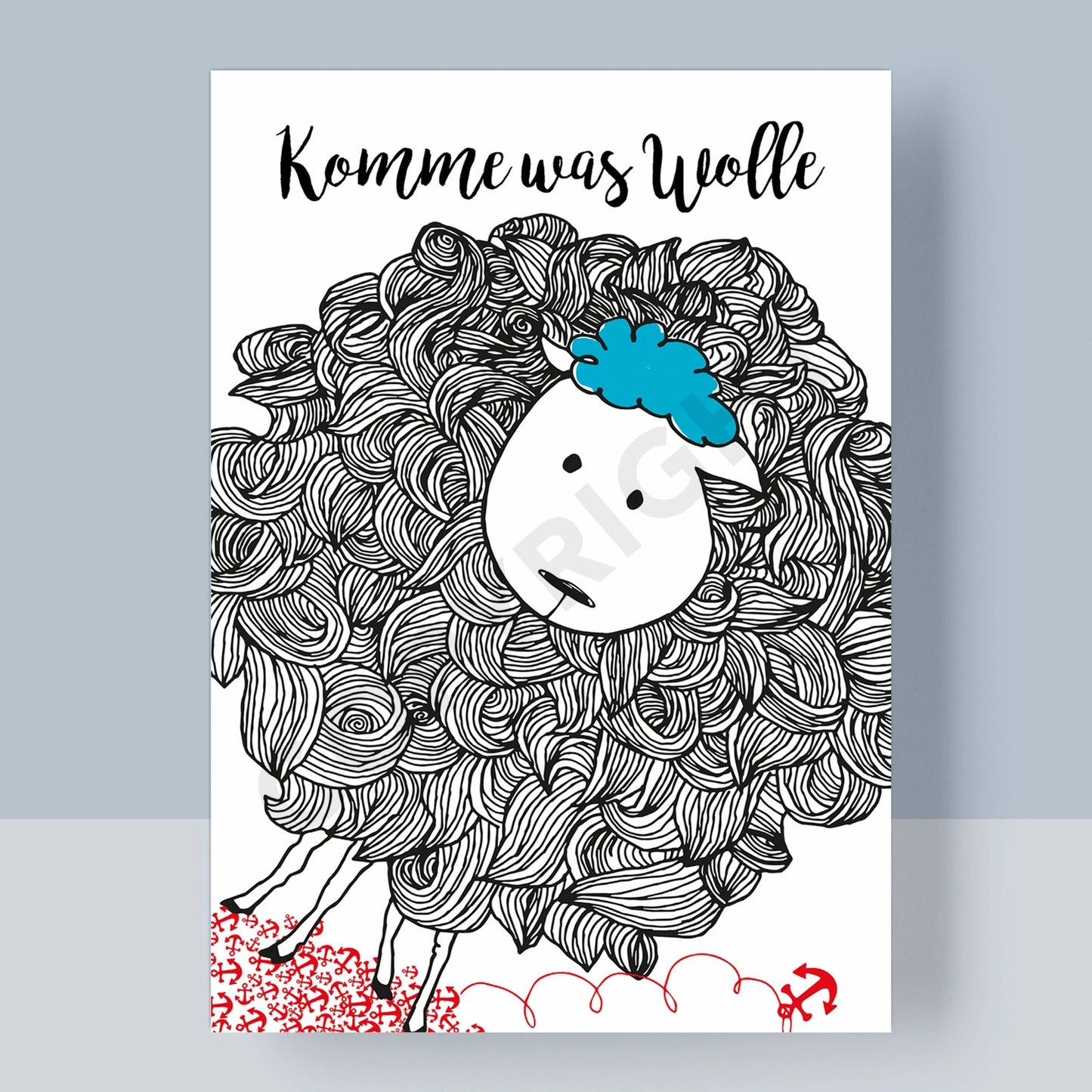 POSTKARTE - KOMME WAS WOLLE Success