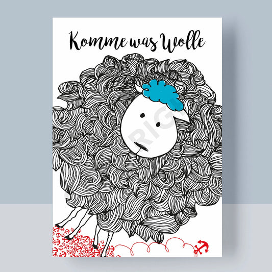 POSTKARTE - KOMME WAS WOLLE Success