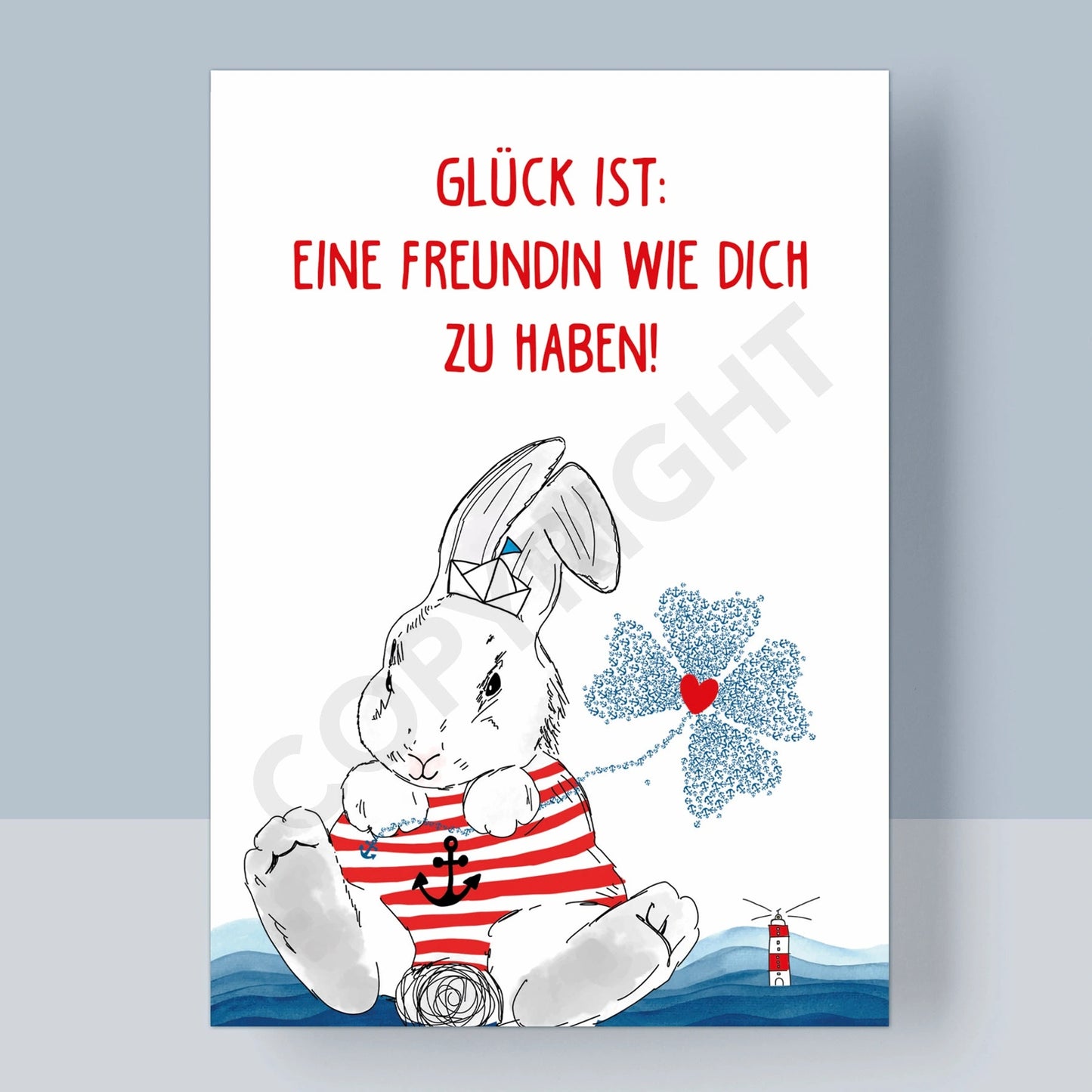 POSTKARTE - GLÜCK IST: EINE FREUNDIN WIE DICH ZU HABEN