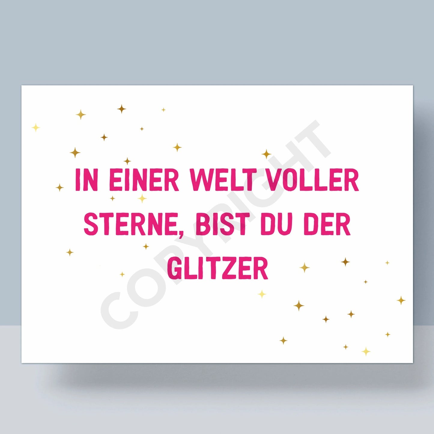 confirmationPOSTKARTE - IN EINER WELT VOLLER STERNE BIST DU DER GLITZER