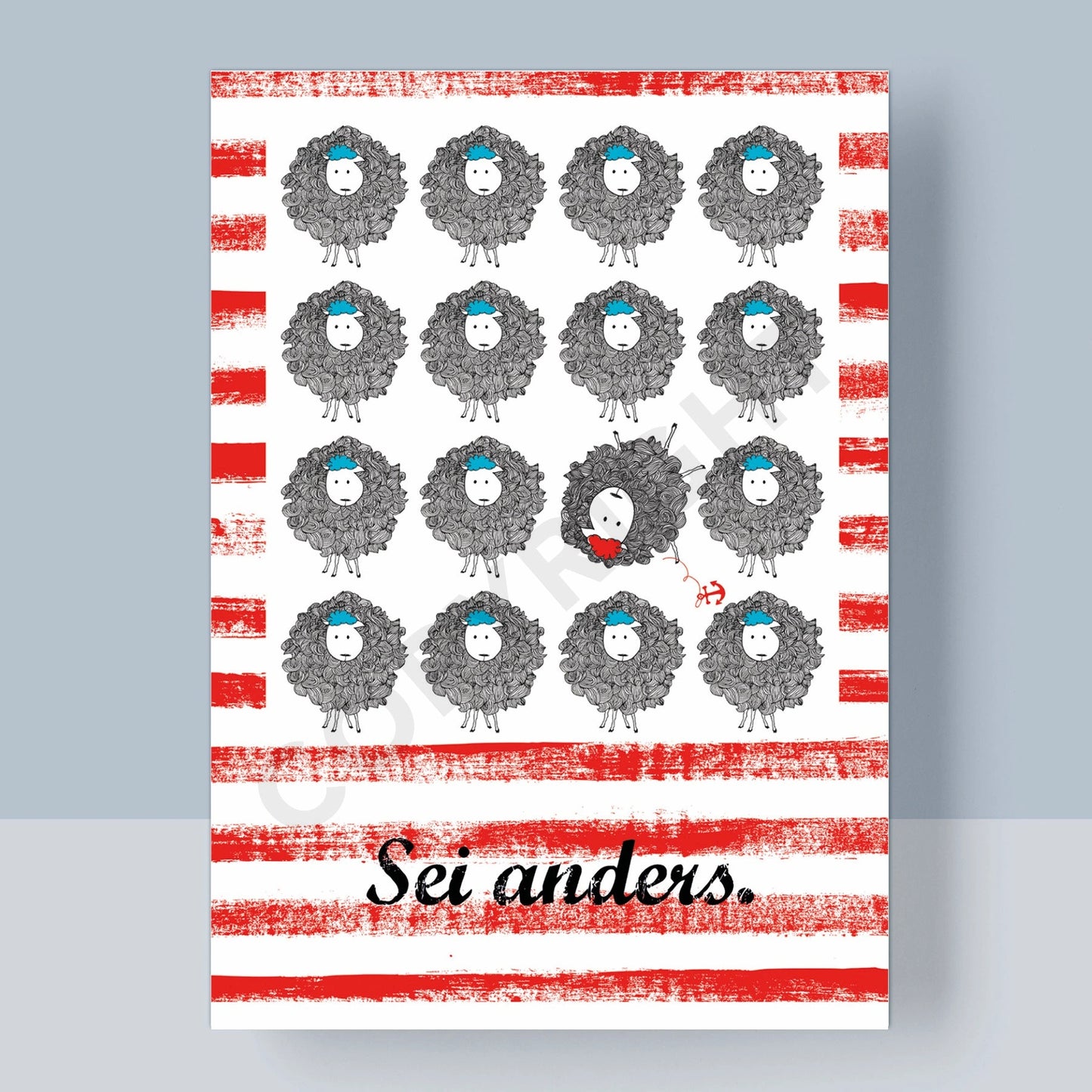 POSTKARTE - SEI ANDERS