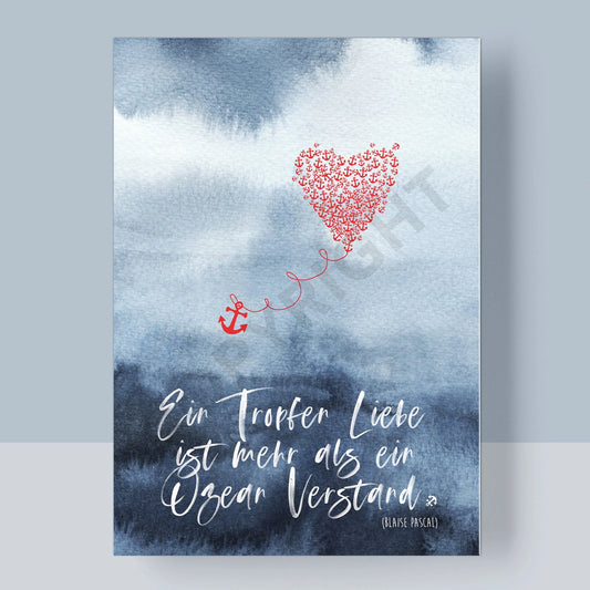 POSTKARTE - EIN TROPFEN LIEBE