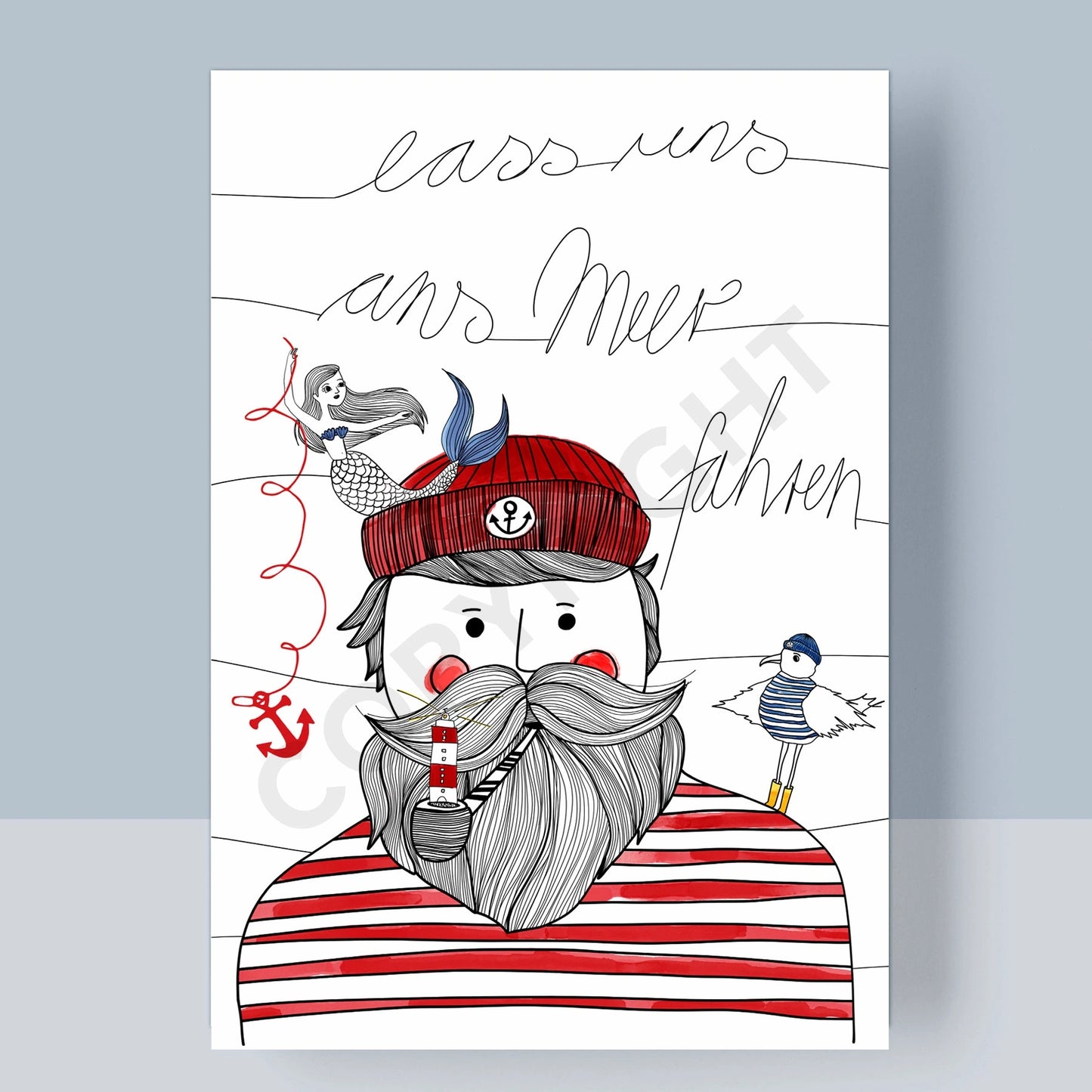 POSTKARTE - LASS UNS ANS MEER FAHREN Success