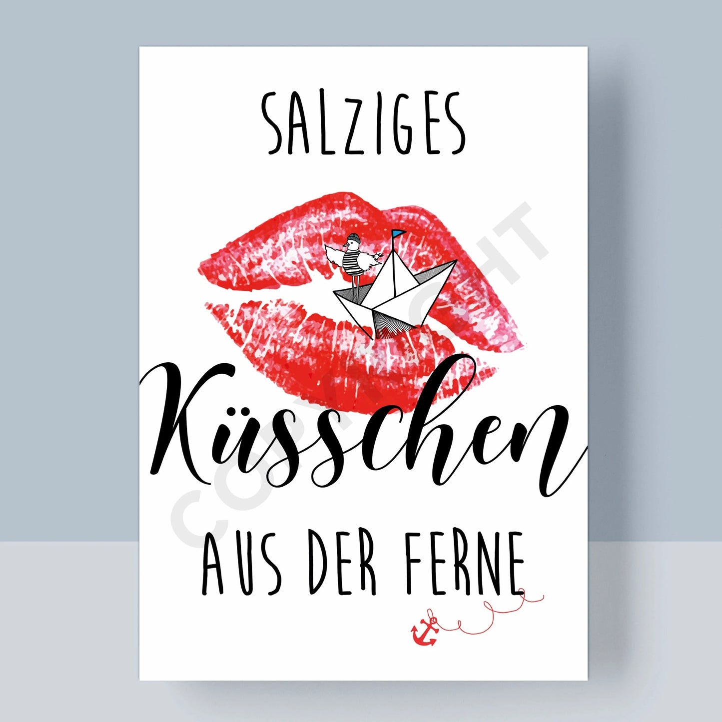 POSTKARTE - SALZIGES KÜSSCHEN