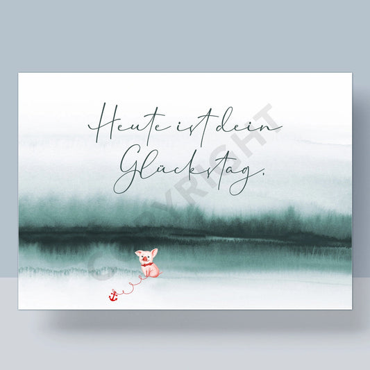 POSTKARTE - HEUTE IST DEIN GLÜCKSTAG Success