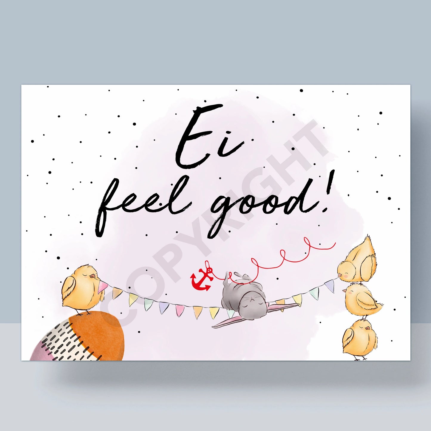 POSTKARTE OSTERN - EI FEEL GOOD