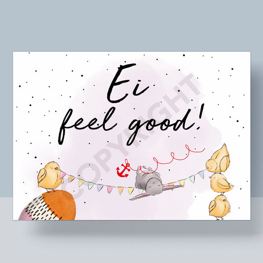 POSTKARTE OSTERN - EI FEEL GOOD