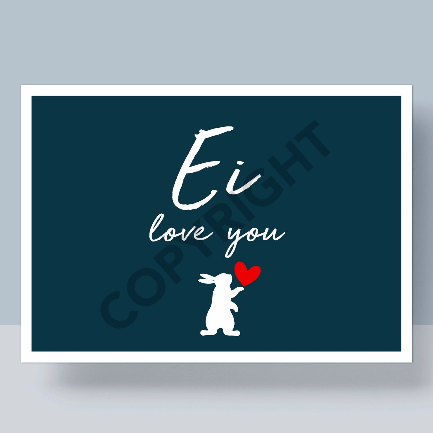 POSTKARTE OSTERN - EI LOVE YOU