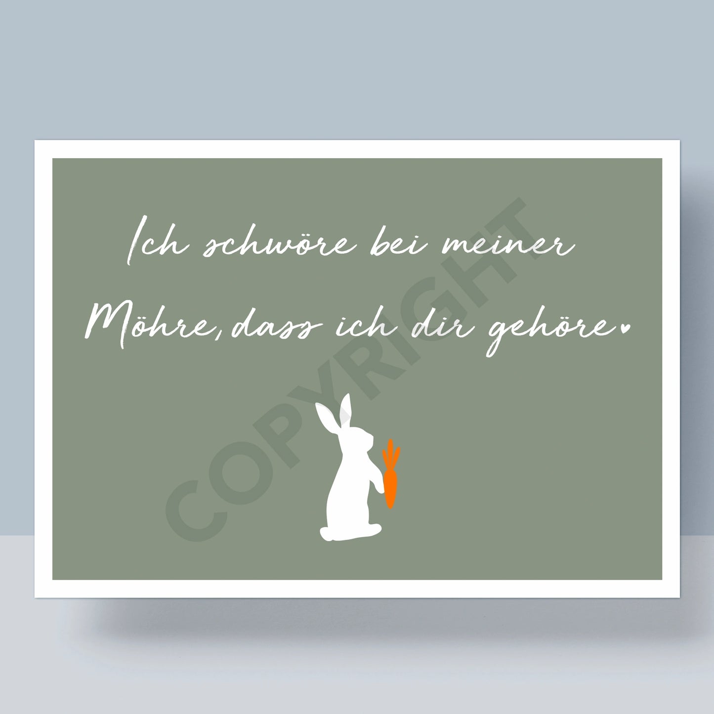 POSTKARTE OSTERN - ICH SCHWÖRE BEI MEINER MÖHRE Success