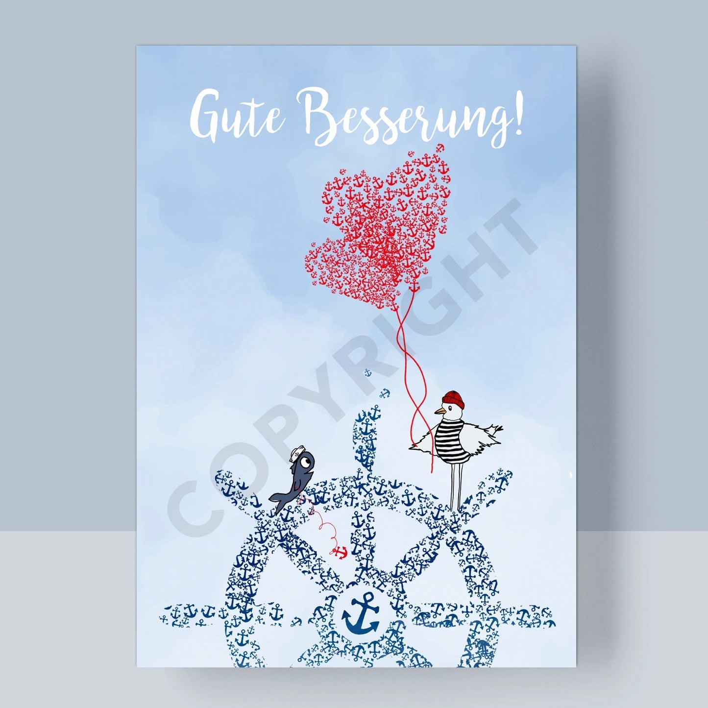 POSTKARTE - GUTE BESSERUNG