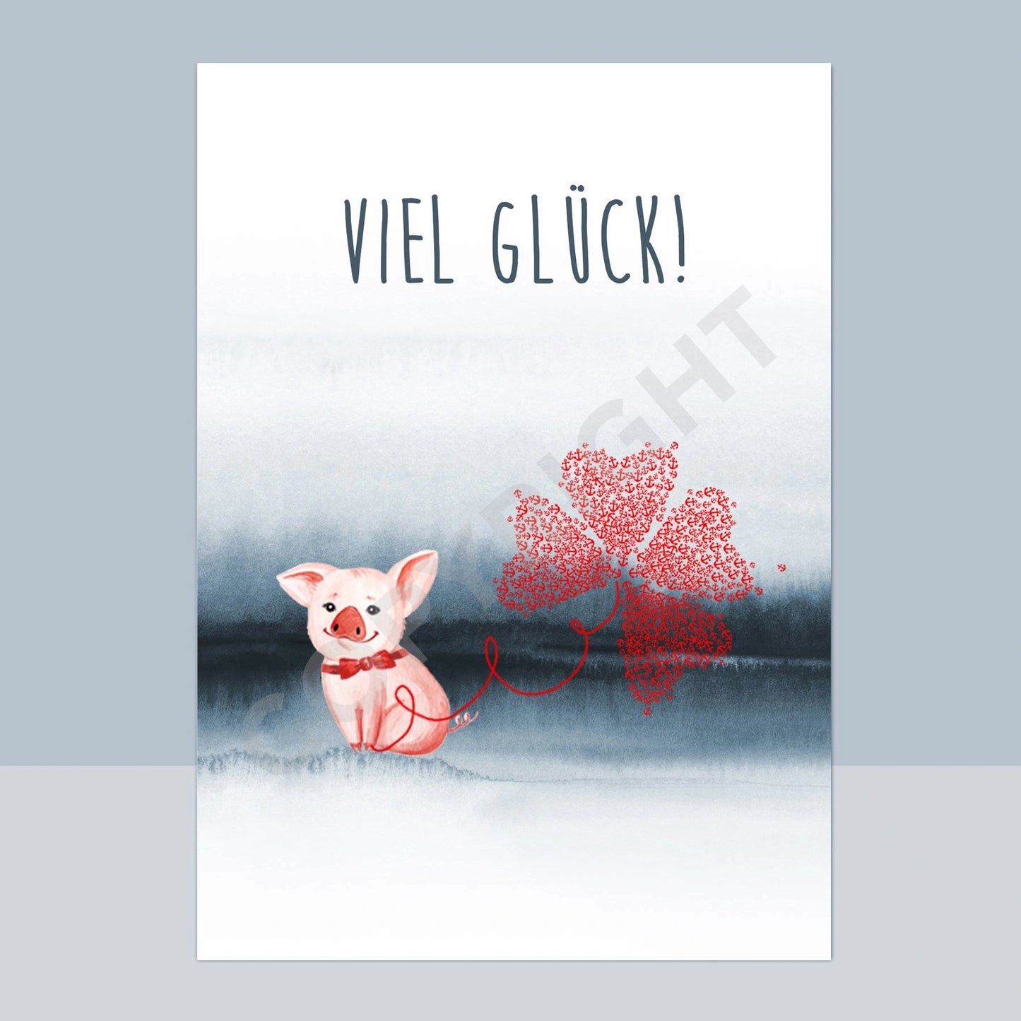 POSTKARTE - VIEL GLÜCK!